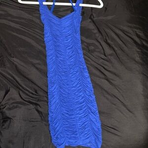 Jump Vibrant Blue Ruched Mini Dress